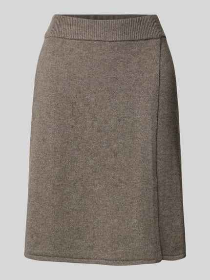 Oui Knie-lange Rok van Wolmix Taupe - 2
