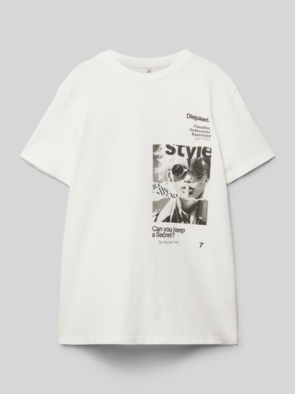 ONLY Regular Fit T-Shirt aus reiner Baumwolle Modell 'PERNILLE' Weiss 1