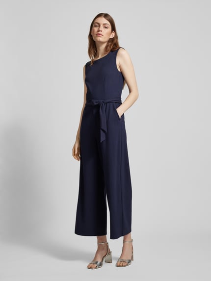Jake*s Collection Jumpsuit mit Taillengürtel Marine 4