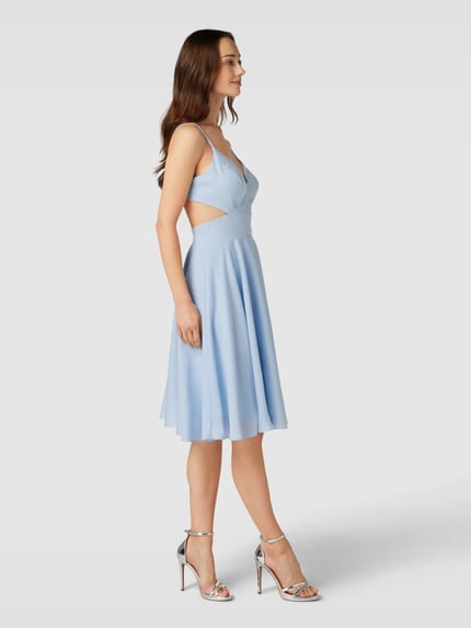 LUXUAR FASHION Cocktailjurk met cut-out Lichtblauw - 4