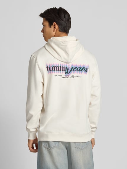 Tommy Jeans Relaxed Fit Hoodie aus reiner Baumwolle Offwhite 5