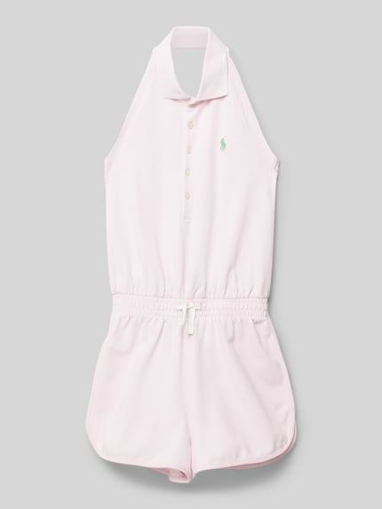 Polo Ralph Lauren Teens Kombinezon z kołnierzykiem polo Jasnoróżowy 1