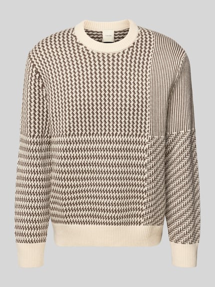 CK Calvin Klein Regular Fit Wollpullover mit Rundhalsausschnitt Offwhite 2