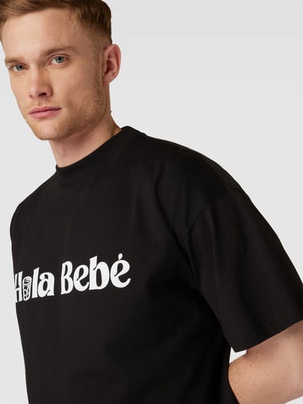 Blue Sky Inn T-shirt z nadruk z napisem Czarny 3