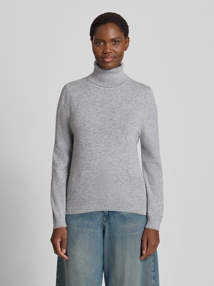 Barbour Regular Fit Rollkragenpullover aus Woll-Baumwoll-Mix Hellgrau 4