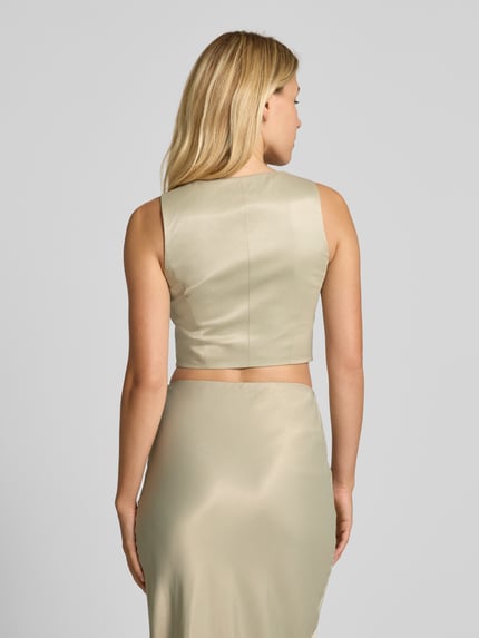 Jake*s Cocktail Weste mit V-Ausschnitt Khaki 5