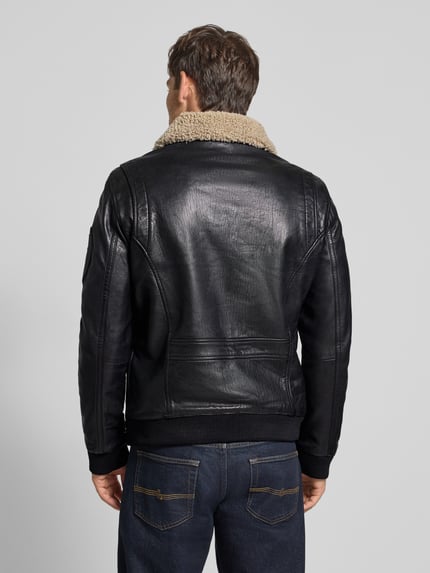 MAURITIUS Lederjacke mit Teddyfell Modell 'STARPILOT' Black 5