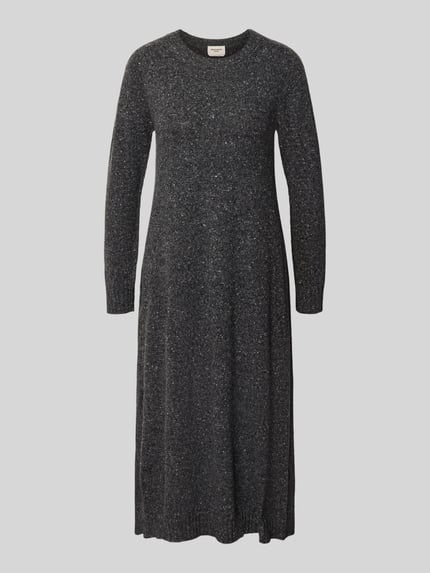 Produktfoto, dunkelgraues figurbetontes Freizeitkleid aus Woll-Mix mit Seiden-Anteil Modell 'GOCCIA' von Weekend Max Mara, Damen Freizeitkleid