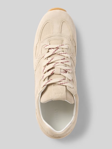 ALOHAS Sneakers met vetersluiting en labeldetail Zand - 3