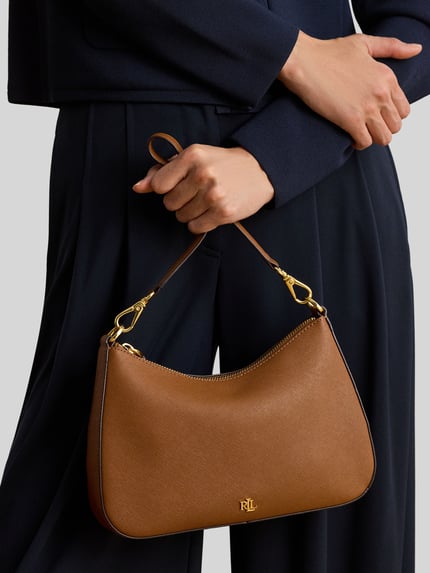Lauren Ralph Lauren torba na ramię z naturalnej skóry Koniakowy 5