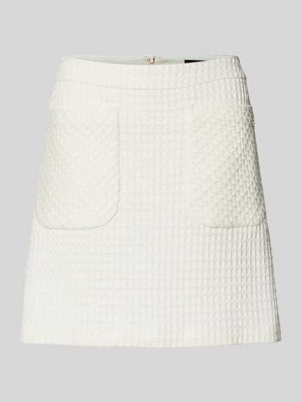 Minirock aus Baumwoll-Mix mit Strukturmuster Shop The Look MANNEQUINE