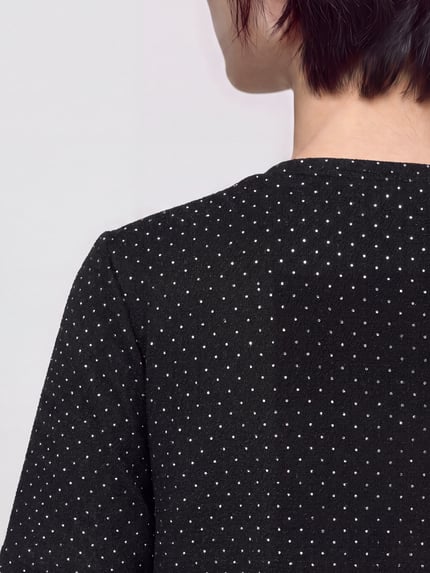 PIECES T-Shirt mit schimmerndem Allover-Design Black 3