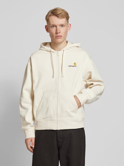 Carhartt Work In Progress Sweatjacke mit Logo-Stitching Offwhite 4