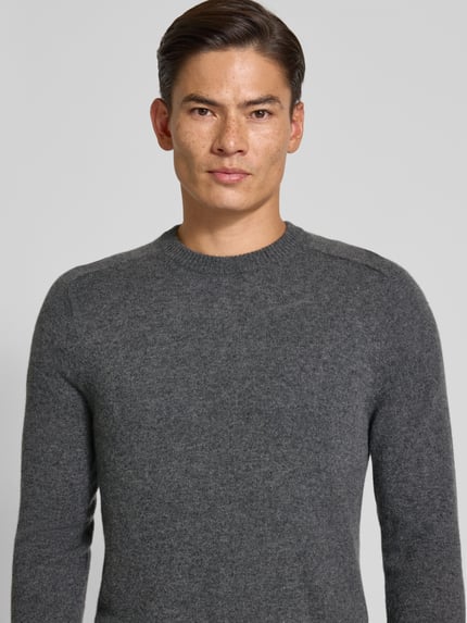 FTC Cashmere Sweter z kaszmiru z okrągłym dekoltem Antracytowy 3