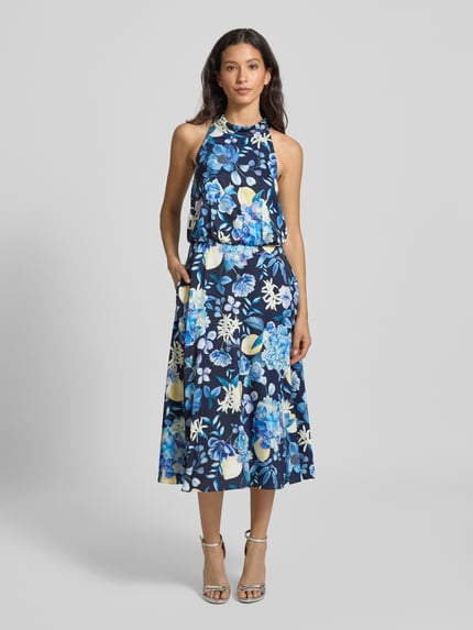 V by Vera Mont Cocktailkleid mit Neckholder Dunkelblau 4