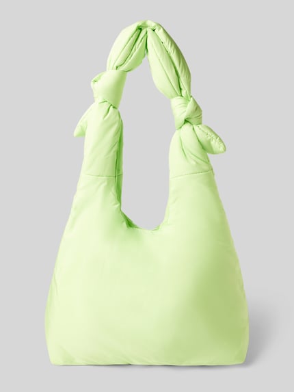 Lefrik Handtasche mit Knotendetails Modell 'BIWA' Neon Gruen 4