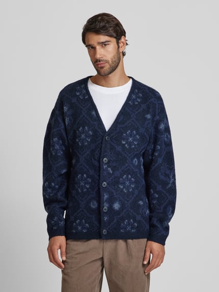 JACK & JONES Premium Cardigan met V-hals, model 'UMAGNE' Donkerblauw - 4