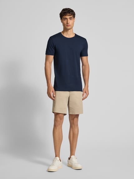 Selected Regular Fit T-Shirt aus Baumwoll-Mix Marine 1