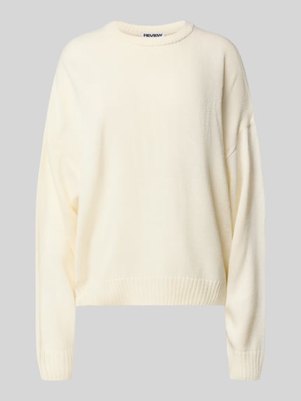 Oversized Strickpullover mit gerippten Abschlüssen Shop The Look MANNEQUINE