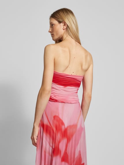 MANGO Bandeau-Top mit gelegten Falten Modell 'TULIPAN' Pink 5