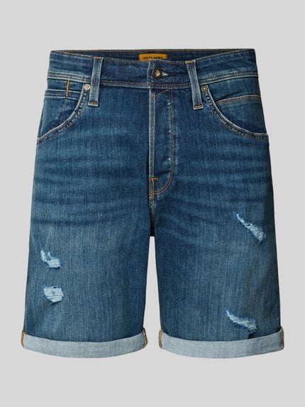 JACK & JONES Regular Fit Jeansshorts im 5-Pocket-Design Modell 'RICK' Dunkelblau 2