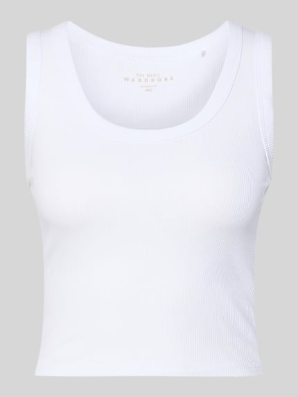 ONLY Slim Fit Tank Top aus Baumwoll-Mix Modell 'EASY' Weiss 2