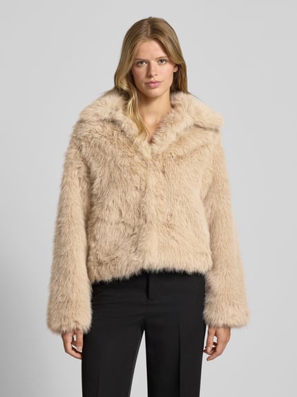 NOISY MAY® Webpelzjacke mit Reißverschluss Modell 'EVIE' Beige 4