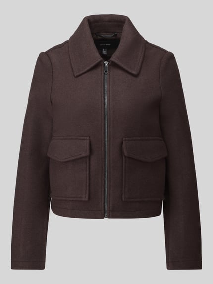 VERO MODA bluzon o kroju regular fit z wykładanym kołnierzem model 'SAFIR' Czekoladowy 2
