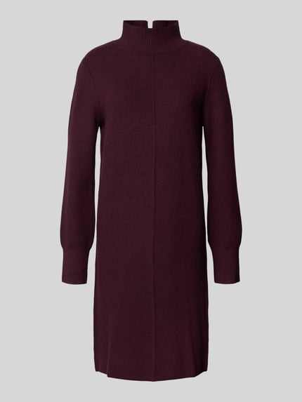 Tom Tailor Körpernahes Strickkleid aus Viskose-Mix Rot Melange 2
