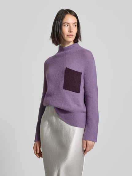 Luisa Cerano Strickpullover mit Woll-Anteil Mauve 4