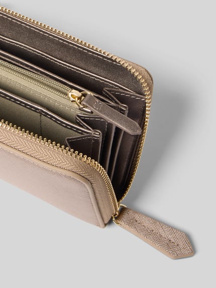 Valentino Bags Portemonnaie mit umlaufendem Reißverschluss Metallic Rosa 3