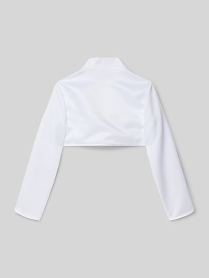 Weise Bolero mit Stehkragen Weiss 3