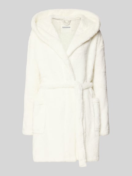 SCHIESSER Bademantel mit Eingrifftaschen Offwhite 1