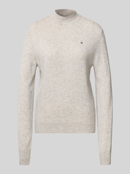 Tommy Hilfiger Sweter o kroju regular fit z mieszanki wełny i kaszmiru Jasnoszary 2