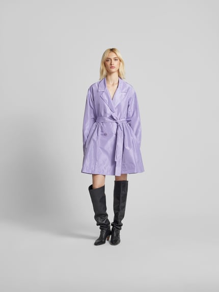 Staud Mini-jurk met reverskraag Lila - 1