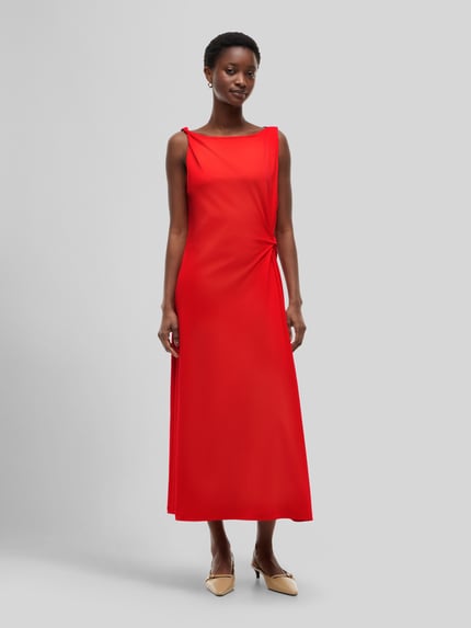 Tommy Hilfiger Körpernahes Freizeitkleid aus reiner Baumwolle Rot 4