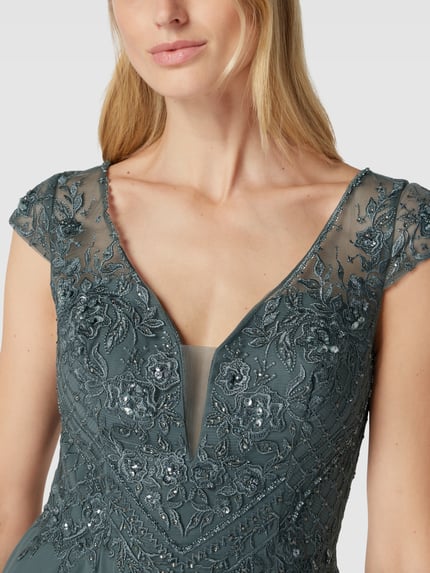 LUXUAR FASHION Abendkleid mit Zierbesatz Graphit 3