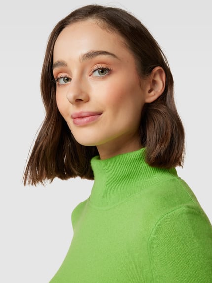 Christian Berg Woman Pullover van kasjmier in gemêleerde look Appeltjesgroen - 3