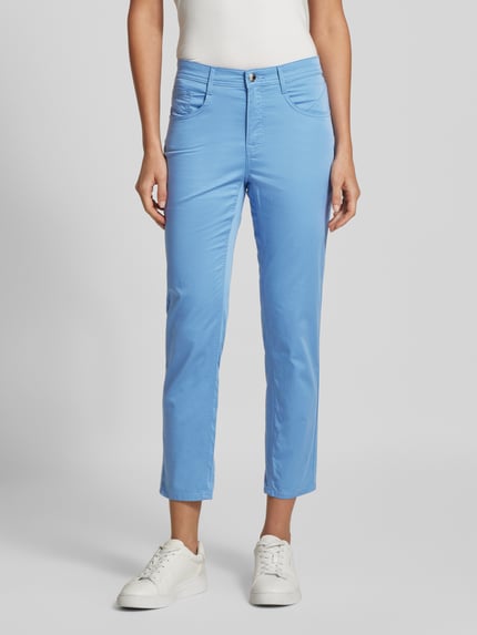 Brax Stoffen broek met verkorte pasvorm, model 'MARY' Blauw - 4