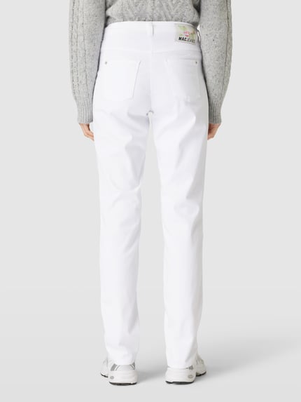 MAC Slim fit jeans met steekzakken Wit - 5