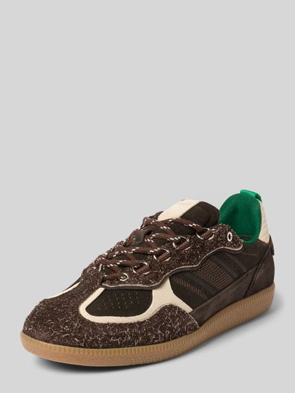 ALOHAS Sneaker aus echtem Leder mit Kontrastbesatz Dunkelbraun 1