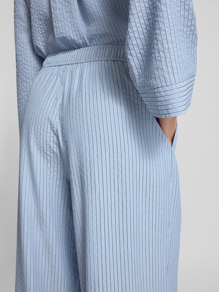 Jake*s Collection Straight leg stoffen broek met structuurmotief Blauw - 3