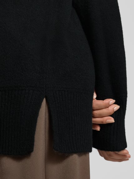 VERO MODA Relaxed Fit Rollkragenpullover mit Woll-Anteil Modell 'AQUARIUS' Black 3