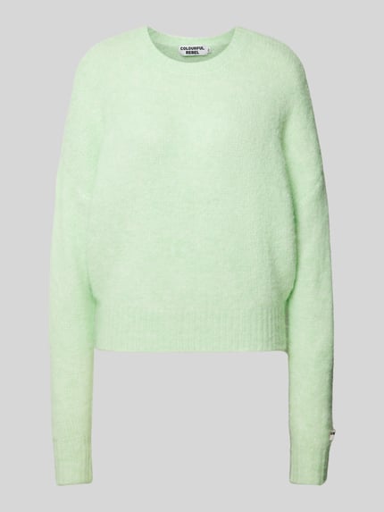 Colourful Rebel Regular fit gebreide pullover met wol Model 'OlIVIA' Mintgroen - 2