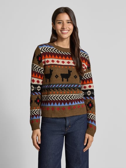 Weekend Max Mara Regular Fit Pullover mit Woll-Anteil Modell 'QUIRITE' Camel 4