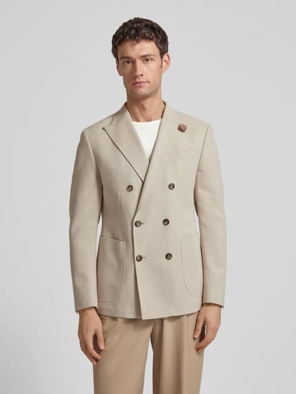 JOOP! COLLECTION Slim Fit Sakko aus Schurwoll-Baumwoll-Mix Modell 'Heazy' Beige 4