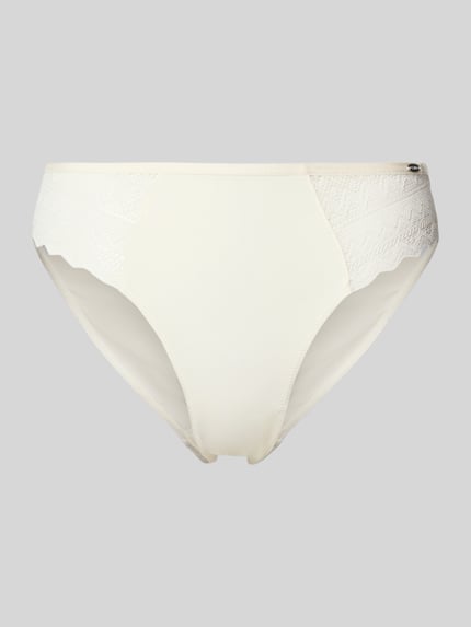 Majtki bikini o kroju slim fit z obszyciem koronką model ‘Initial’ Shop The Look MANNEQUINE