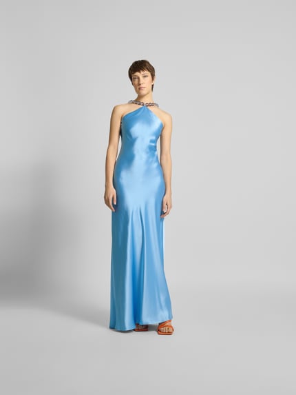 Staud Maxi-jurk met halter Lichtblauw - 4
