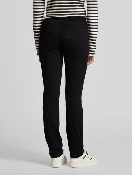 Raphaela By Brax jeans met rechte pijpen met sierstiksels model 'Laura' Zwart - 5