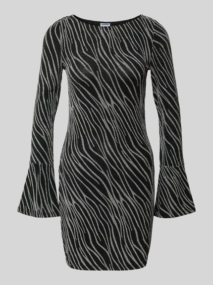 NOISY MAY® Minikleid mit Trompetenärmeln Modell 'GILLY' Black 2